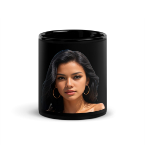 Black Glossy Mug - Natalie
