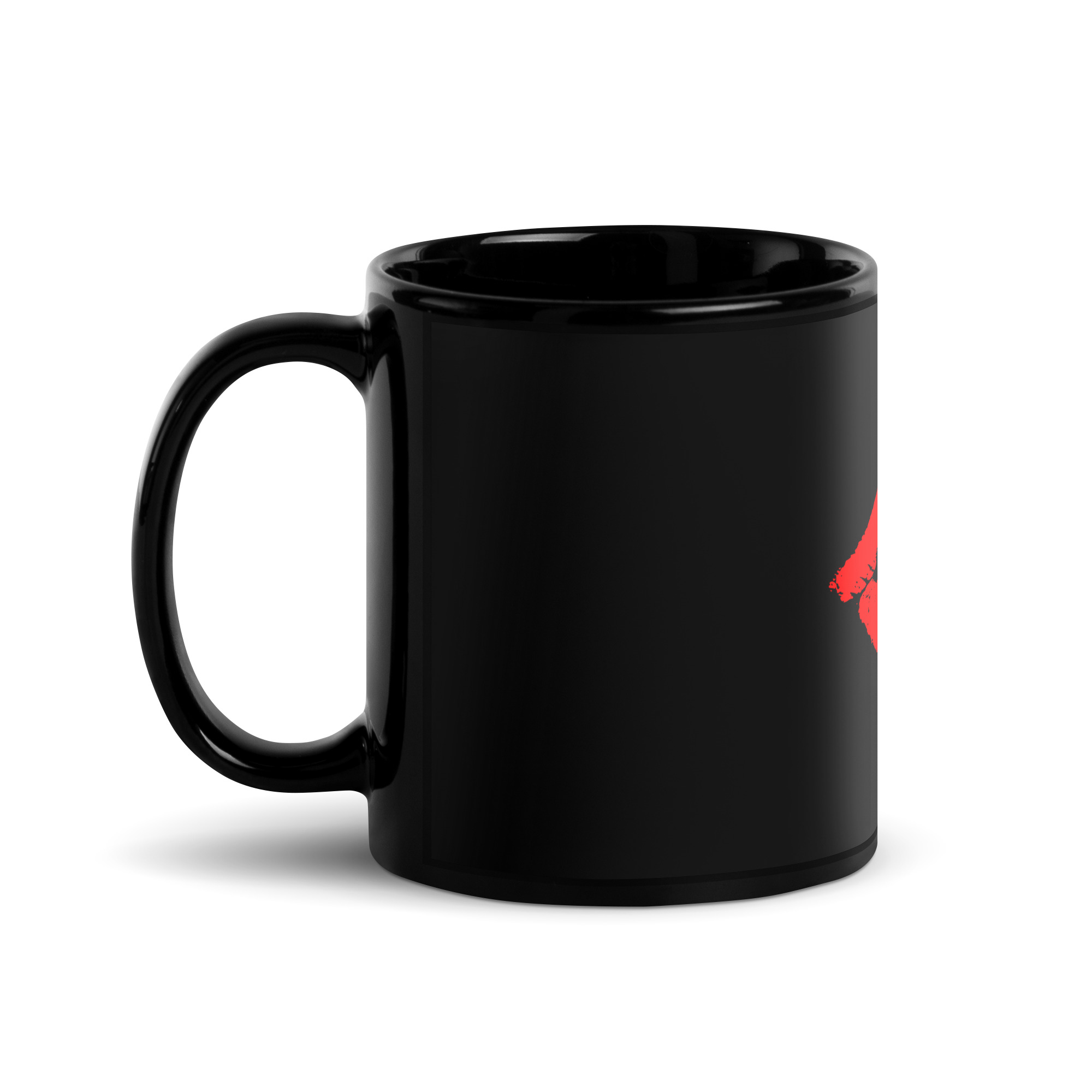 Black Glossy Mug Kiss - Image 2