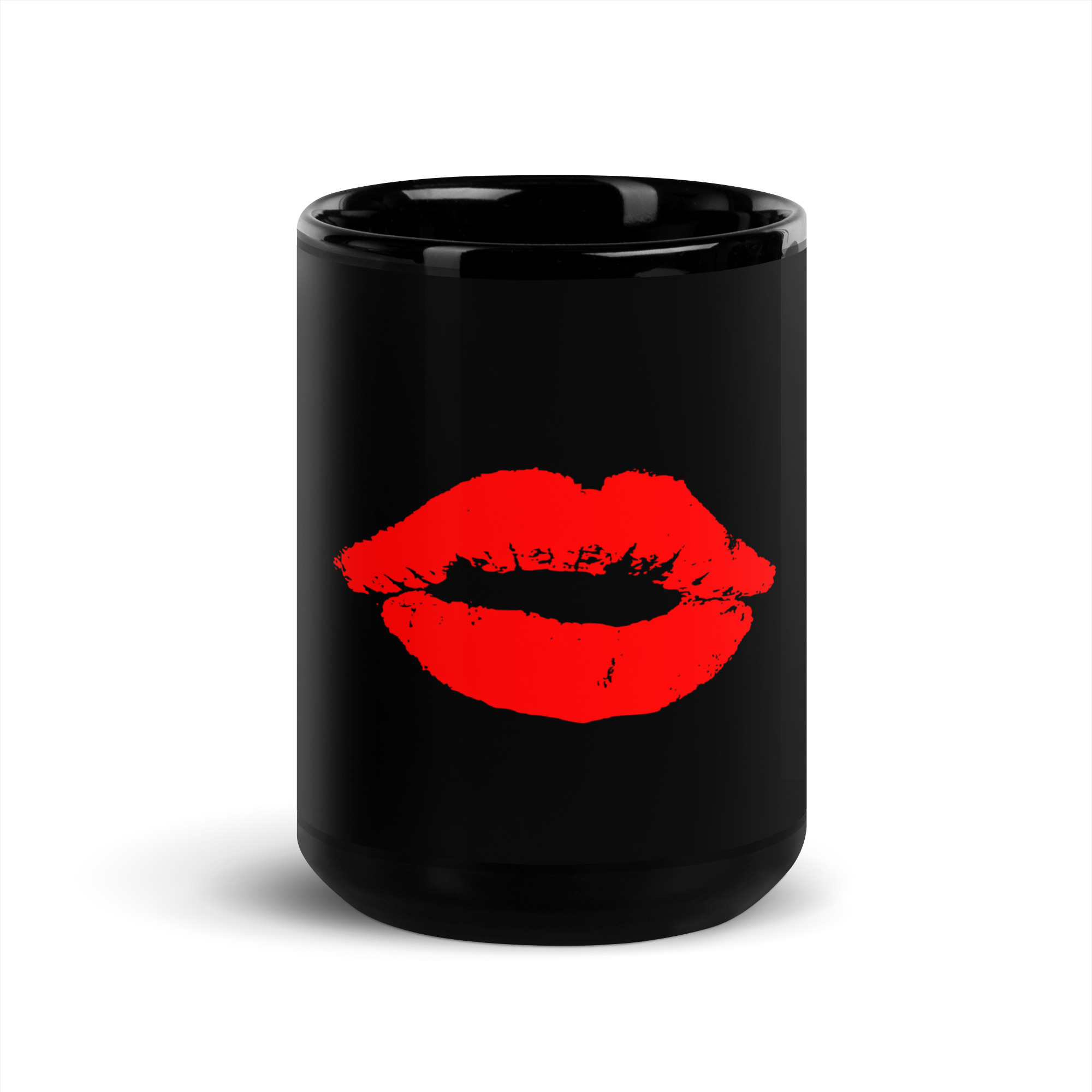 Black Glossy Mug Kiss - Image 6