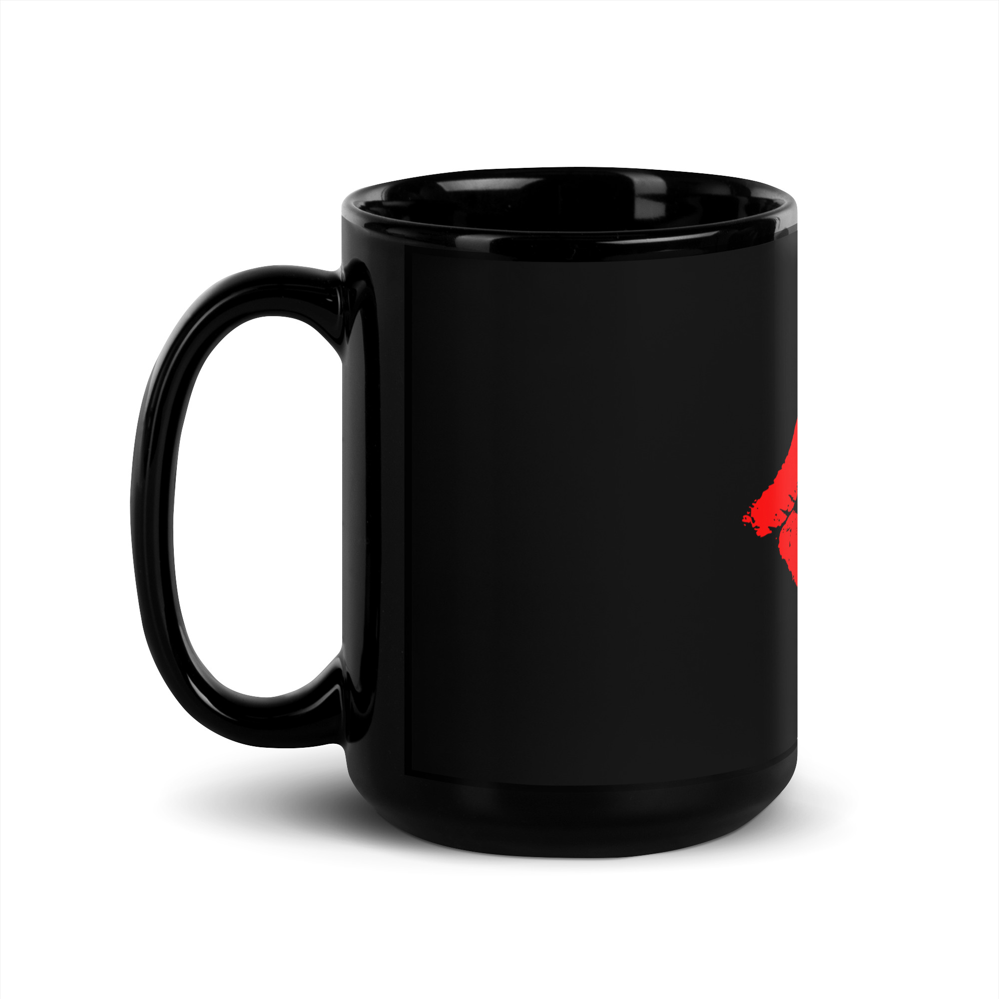 Black Glossy Mug Kiss - Image 4